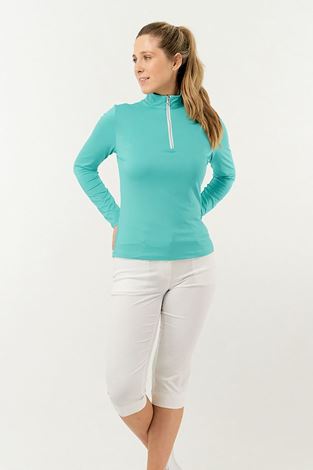 Show details for Pure Golf  Ladies Tranquility Plain Midlayer Top - Ocean Blue