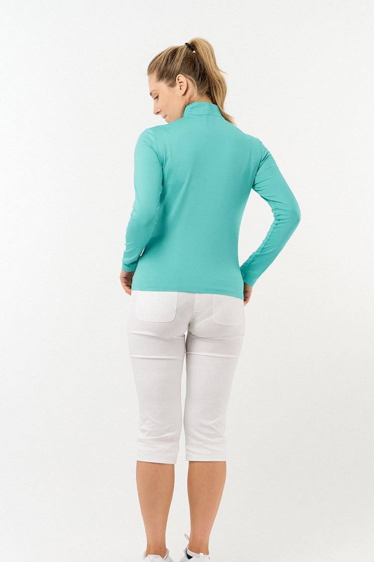 Picture of Pure Golf  Ladies Tranquility Plain Midlayer Top - Ocean Blue