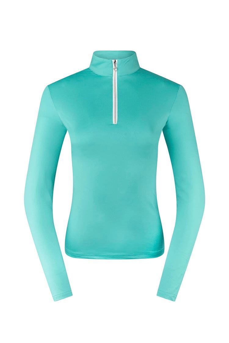 Picture of Pure Golf  Ladies Tranquility Plain Midlayer Top - Ocean Blue