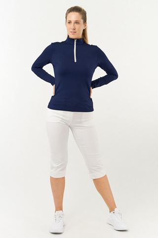 Picture of Pure Golf Ladies Tranquility Plain Midlayer Top - Navy