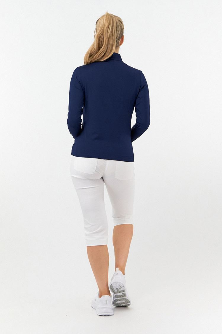 Picture of Pure Golf Ladies Tranquility Plain Midlayer Top - Navy