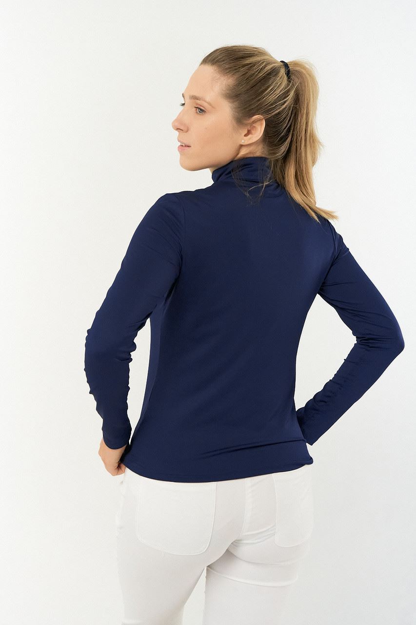 Picture of Pure Golf Ladies Tranquility Plain Midlayer Top - Navy