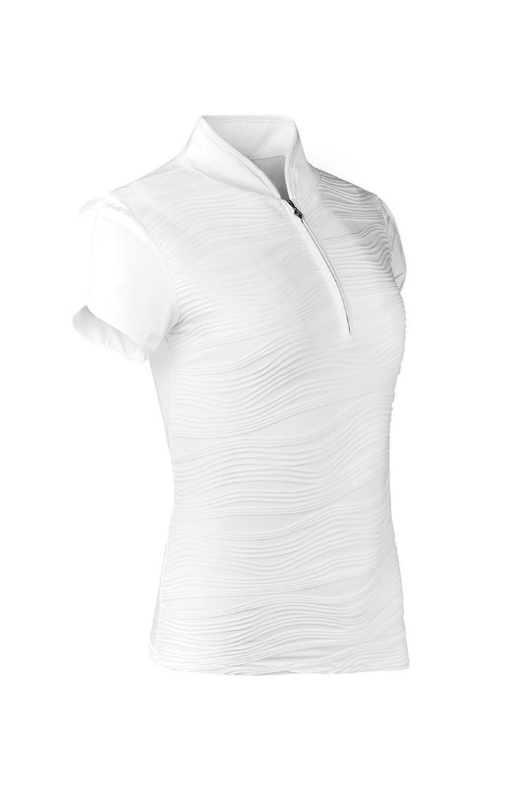 Picture of Pure Golf Ladies Cove Cap Sleeve Polo Shirt - White 10