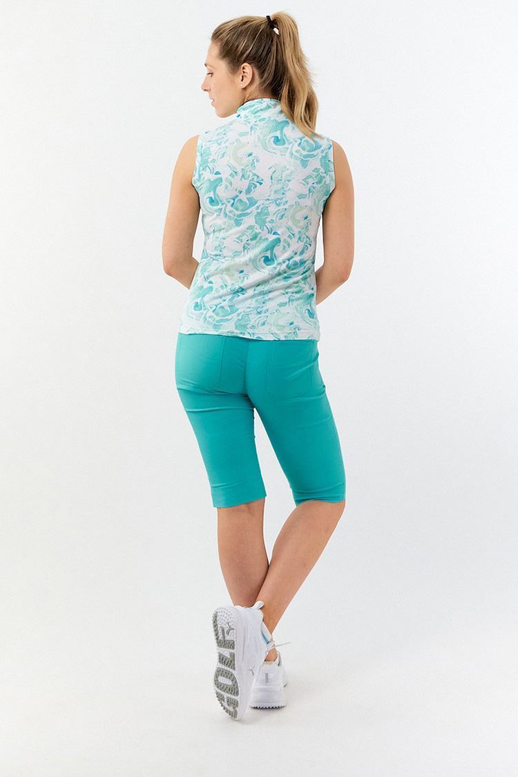 Picture of Pure Golf Ladies Rise Sleeveless Polo Shirt - Aquamarine Lake - XS Only