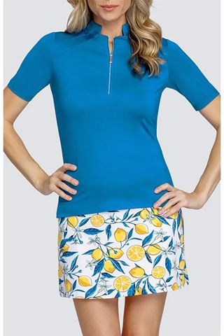 Picture of Tail Ladies Bonner Short Sleeve Novelty Collar Golf Top - Mykonos