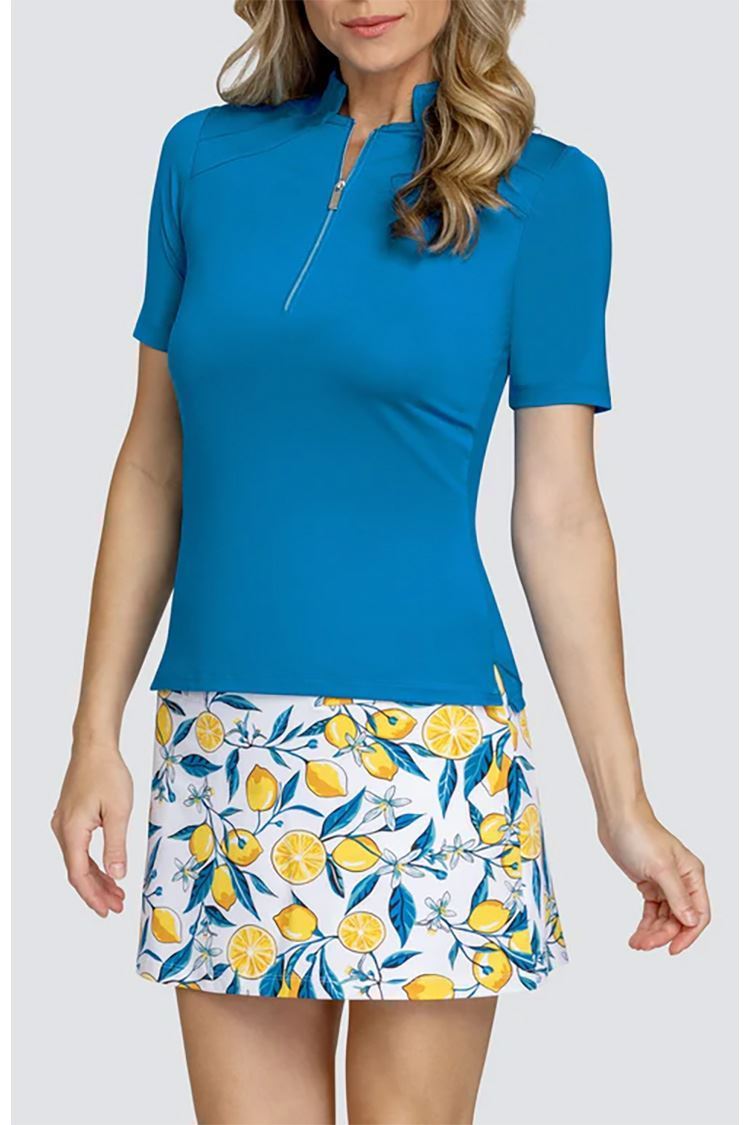 Picture of Tail Ladies Bonner Short Sleeve Novelty Collar Golf Top - Mykonos
