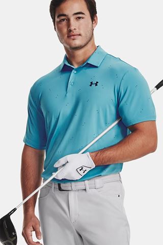 Picture of Under Armour Men's UA Playoff 3.0 Printed Polo Shirt - Glacier Blue / Starfruit 433