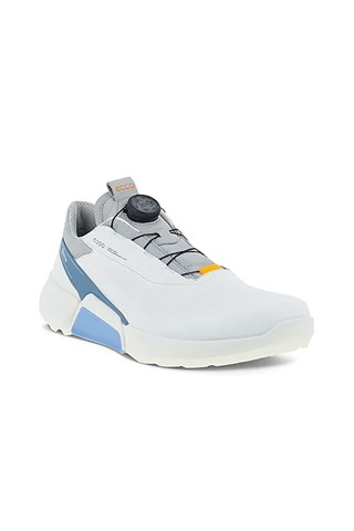 Picture of Ecco Golf zns Men's Biom H4 Golf Shoes - Boa - White / Retro Blue