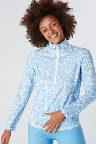 Show details for Swing out Sister Ladies Celeste 1/4 Zip Top - Full Bloom