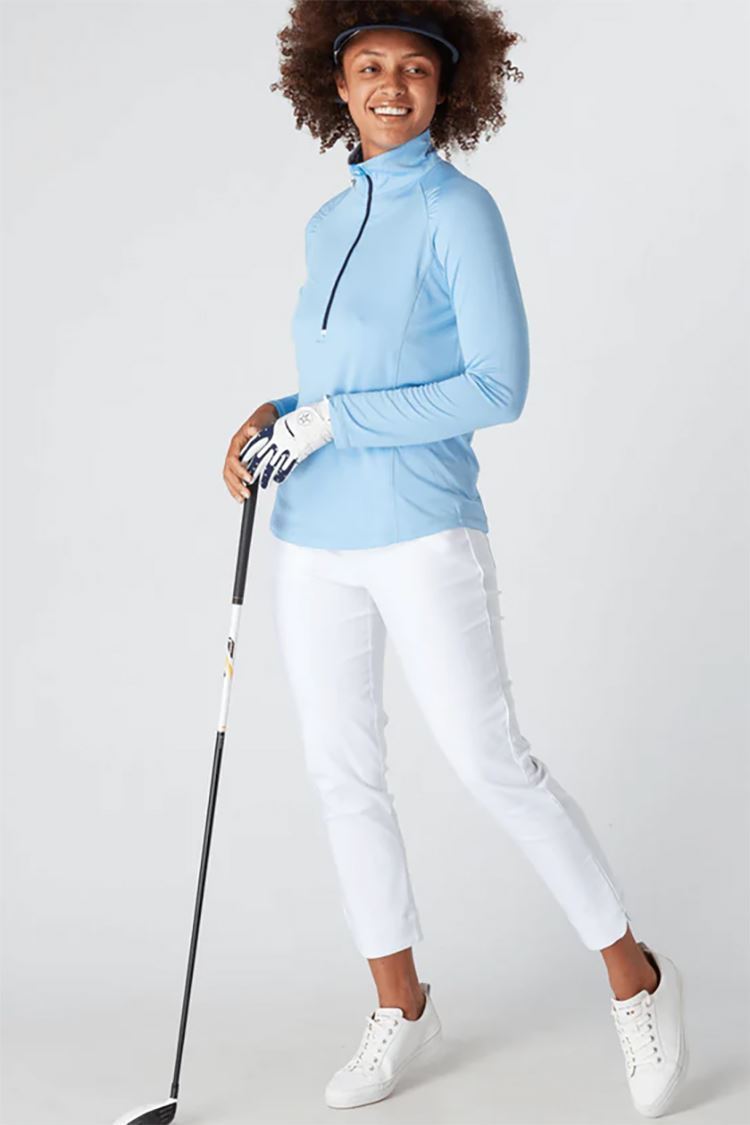 Picture of Swing out Sister zns  Ladies Celeste 1/4 Zip Top - Tranquil Blue