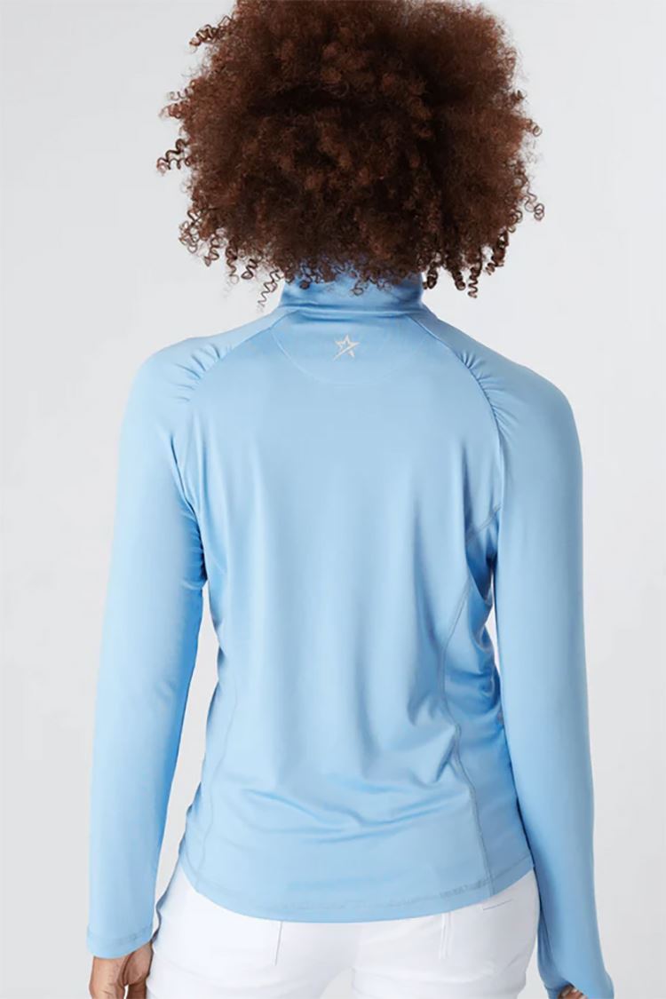 Picture of Swing out Sister zns  Ladies Celeste 1/4 Zip Top - Tranquil Blue