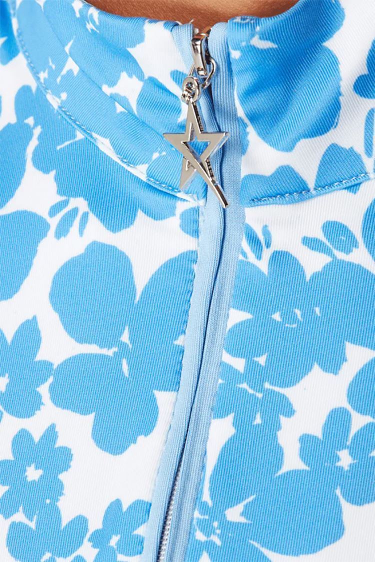 Picture of Swing out Sister Ladies Serena Block Sleeveless Polo - Full Bloom