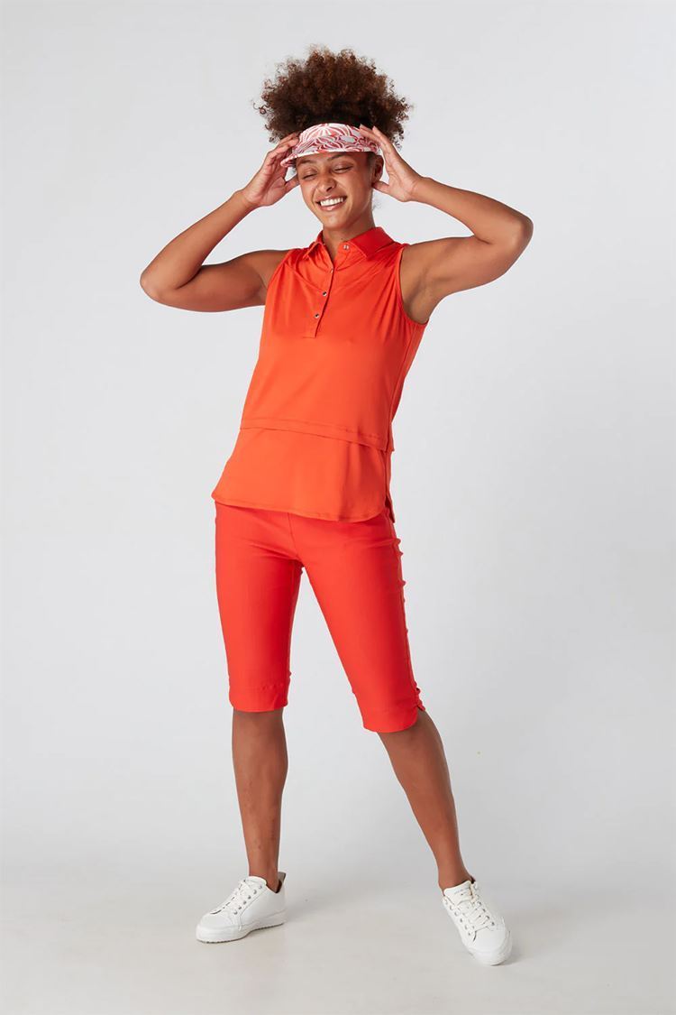 Picture of Swing out Sister Ladies Amelie Sleeveless Polo  Shirt - Luscious Red