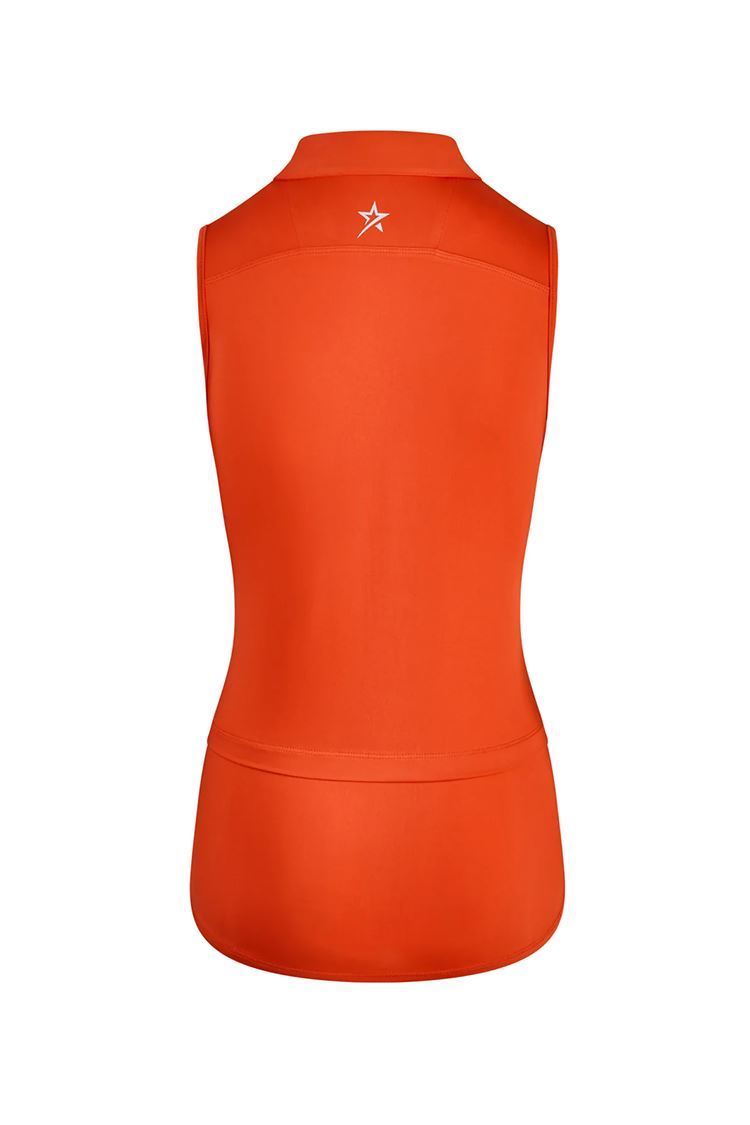 Picture of Swing out Sister Ladies Amelie Sleeveless Polo  Shirt - Luscious Red