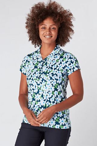 Picture of Swing out Sister Ladies Signature Cap Sleeve Polo - Daisy Chain