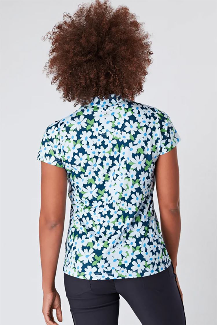 Picture of Swing out Sister Ladies Signature Cap Sleeve Polo - Daisy Chain