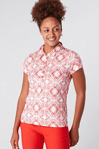 Picture of Swing out Sister zns Ladies Signature Cap Sleeve Polo - Code Red
