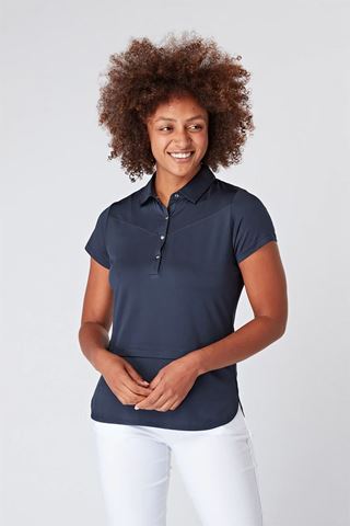 Picture of Swing out Sister Ladies Amelie Cap Sleeve Polo Shirt - Navy Blazer