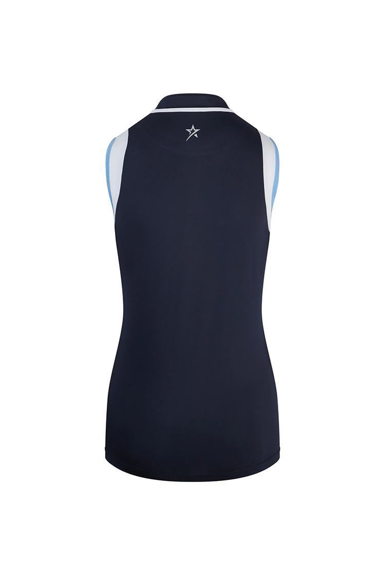 Picture of Swing out Sister Ladies Alice Sleeveless Polo Shirt - Navy Blazer