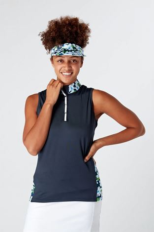 Show details for Swing out Sister Ladies Clarissa Sleeveless Polo - Navy Blazer