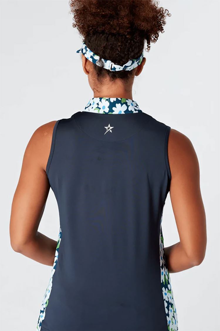 Picture of Swing out Sister Ladies Clarissa Sleeveless Polo - Navy Blazer