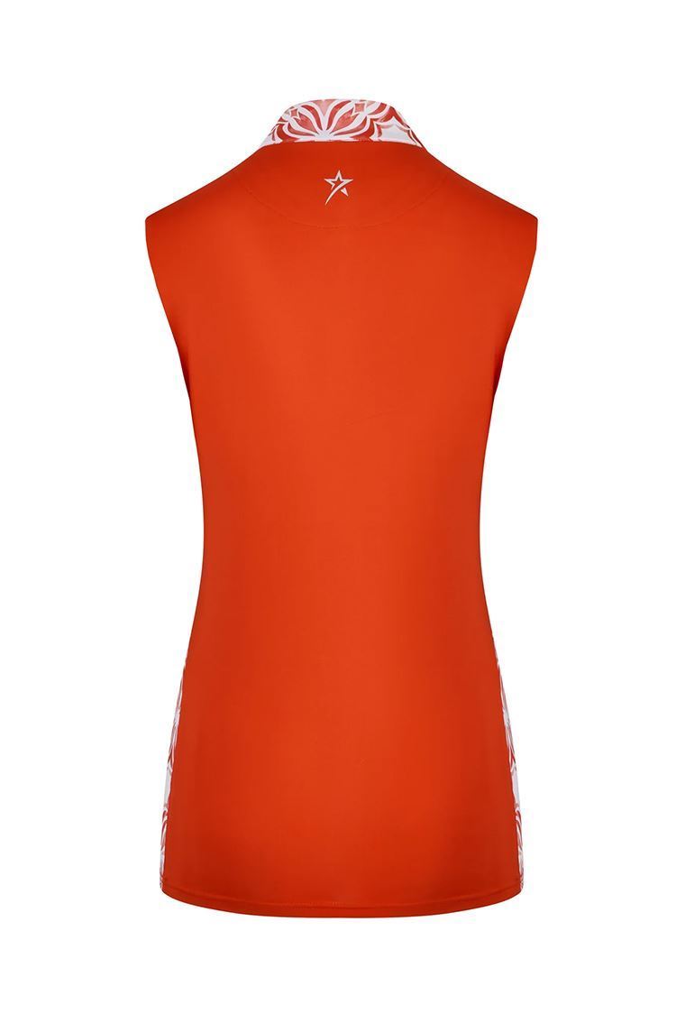 Picture of Swing out Sister Ladies Clarissa Sleeveless Polo - Luscious Red