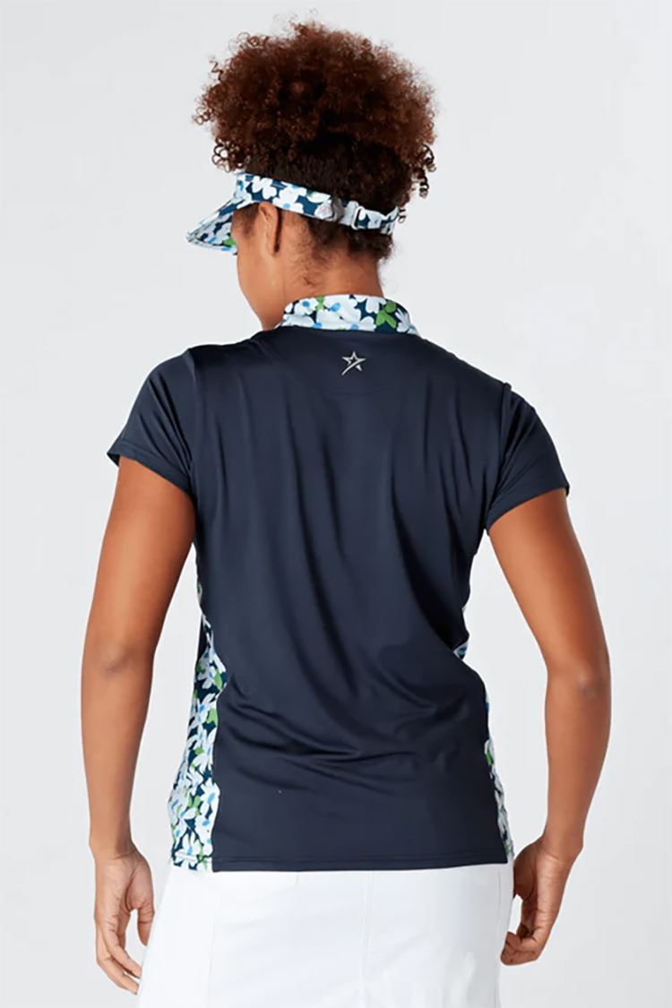 Picture of Swing out Sister Ladies Clarissa Cap Sleeve Polo - Navy Blazer