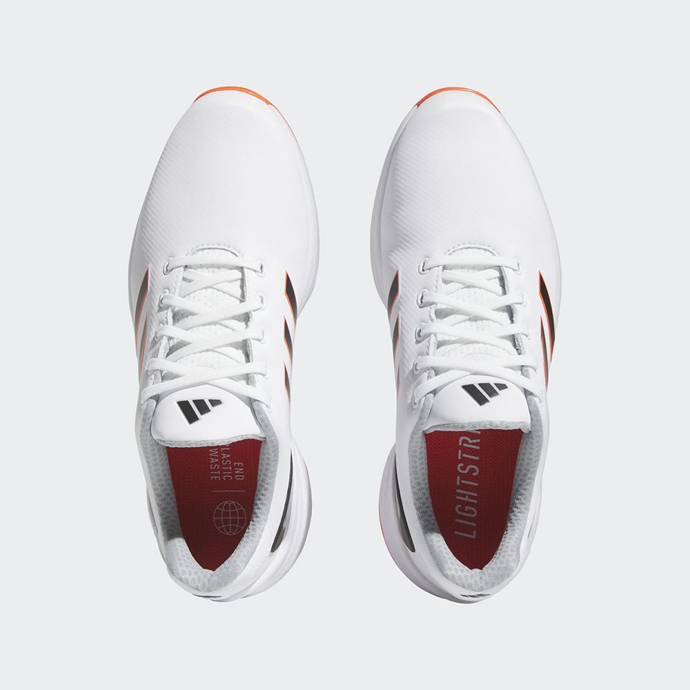 Picture of adidas Men's ZG23 Golf Shoes - Cloud White / Core Black / Semi Solar Red