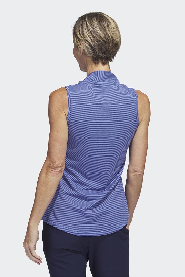 Picture of adidas Women's Ottoman Sleeveless Polo Shirt - Blue Fusion / Collegiate Navy