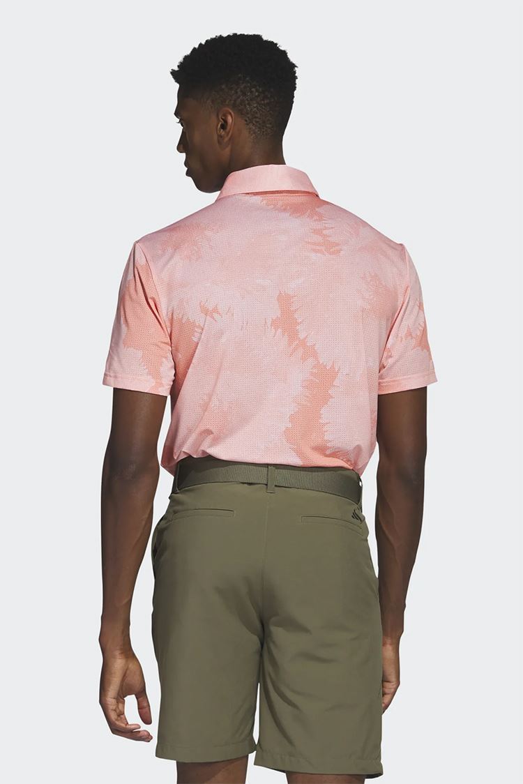 Picture of adidas Men's Flower Mesh Polo Shirt - Coral Fusion / White