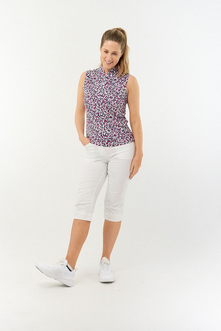 Picture of Pure Golf zns Ladies Rise Sleeveless Polo Shirt - Leo Pop - XS Only