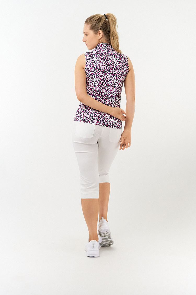Picture of Pure Golf zns Ladies Rise Sleeveless Polo Shirt - Leo Pop - XS Only