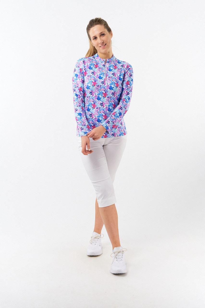 Picture of Pure Golf zns Ladies Serenity Mid Quarter Zip Top - Watercolour Daydream