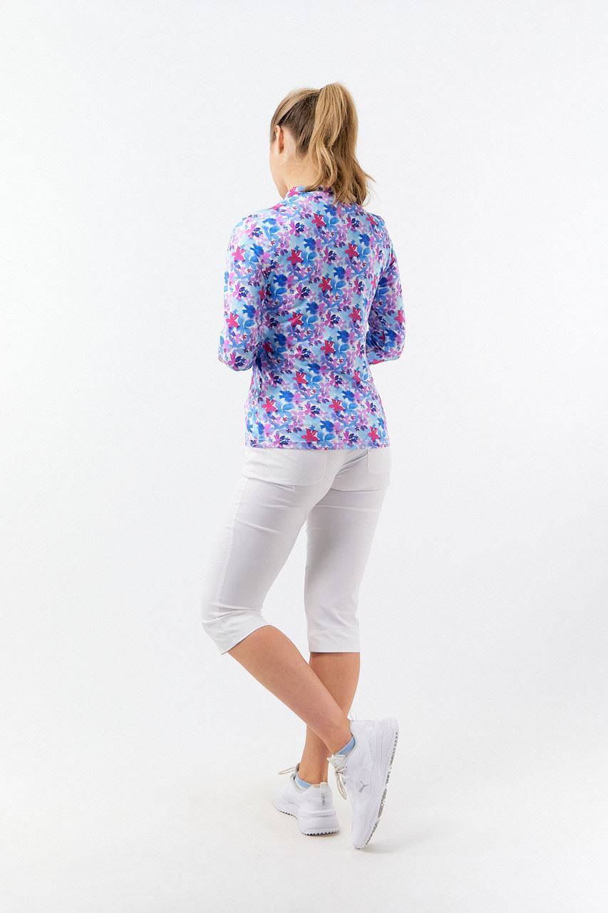 Picture of Pure Golf zns Ladies Serenity Mid Quarter Zip Top - Watercolour Daydream