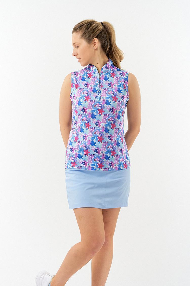 Picture of Pure Golf zns Ladies Rise Sleeveless Polo Shirt - Watercolour Daydream - XS ONLY