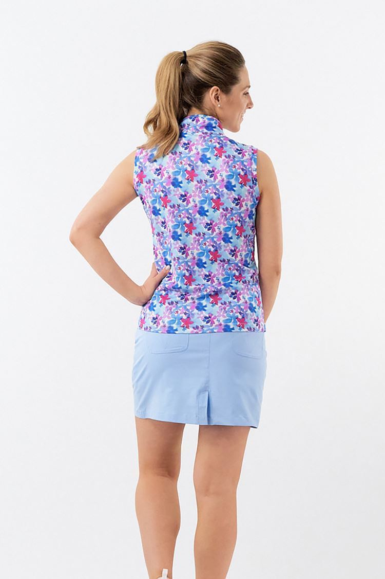 Picture of Pure Golf zns Ladies Rise Sleeveless Polo Shirt - Watercolour Daydream - XS ONLY