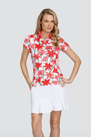 Picture of Tail zns  Ladies Pau Short Sleeve Golf Top - Valencia Lilies