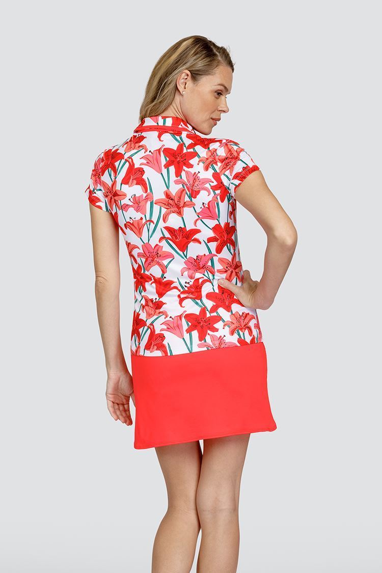 Picture of Tail zns  Ladies Pau Short Sleeve Golf Top - Valencia Lilies