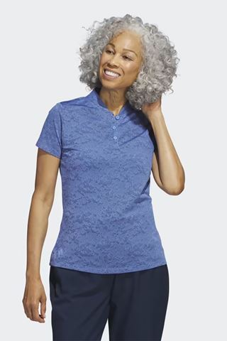 Picture of adidas Women's Jacquard Golf Polo Shirt - Blue Fusion