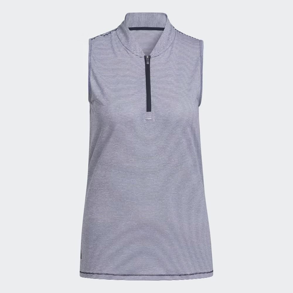 Picture of adidas Women's Ottoman Sleeveless Polo Shirt - Collegiate Navy / White