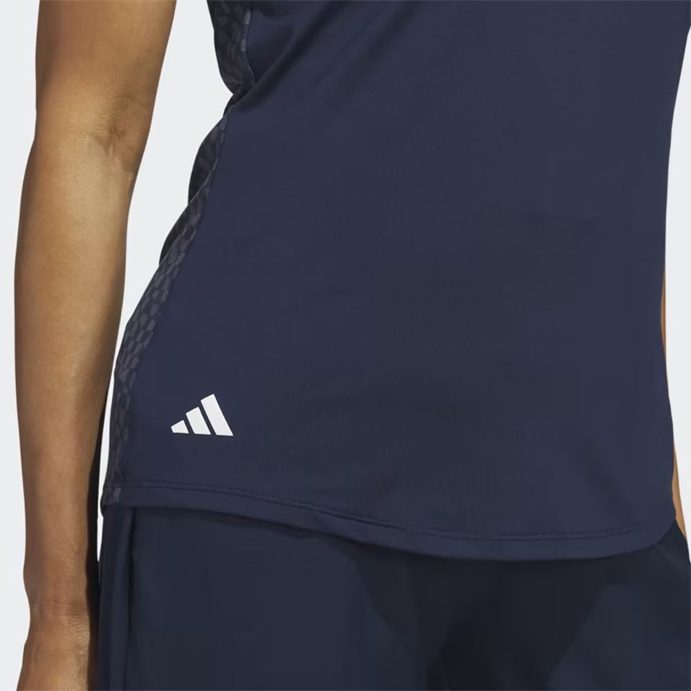 Picture of adidas zns Women's Ultimate 365 Print Sleeveless Polo - Collegiate Navy / Shadow