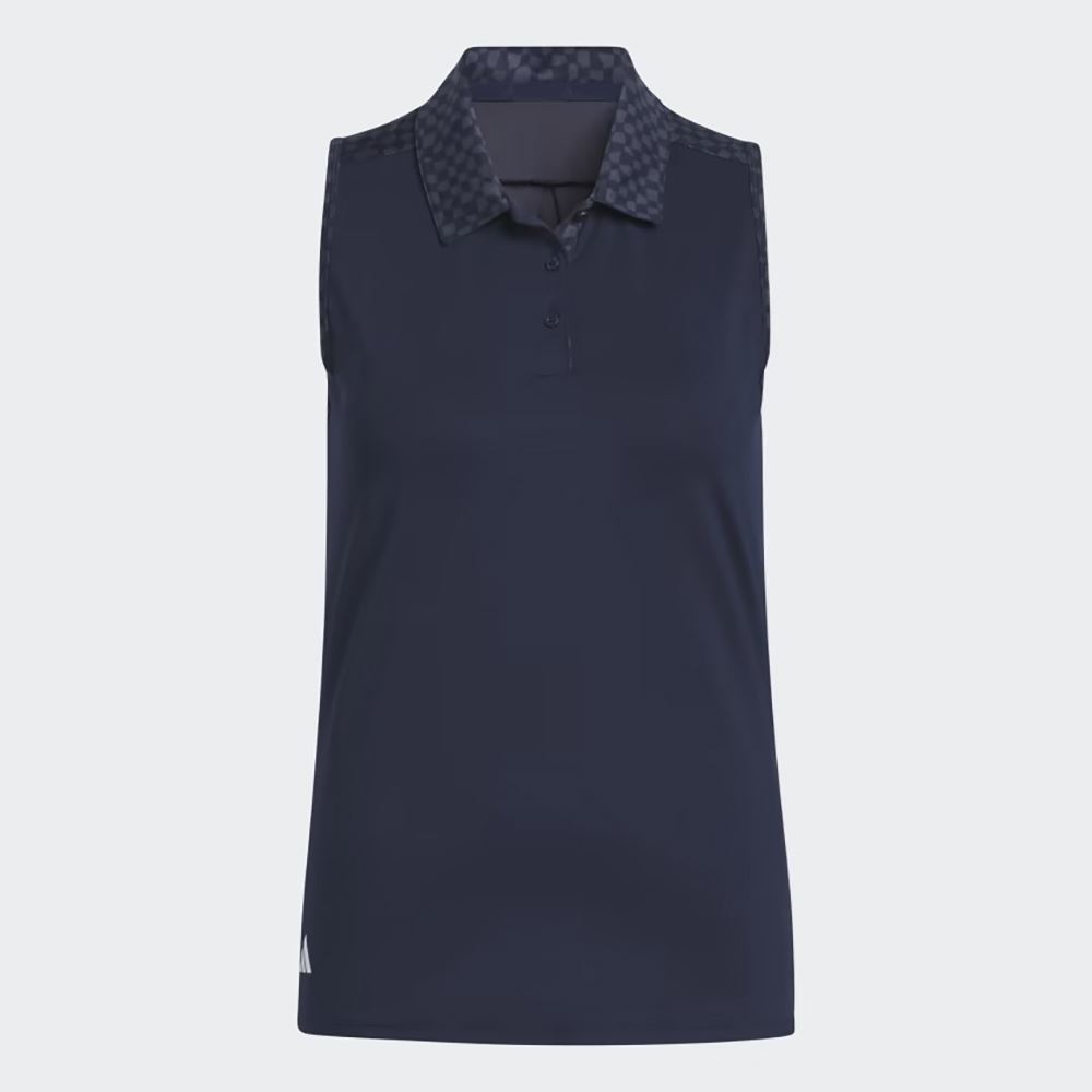 Picture of adidas Women's Ultimate 365 Print Sleeveless Polo - Collegiate Navy / Shadow
