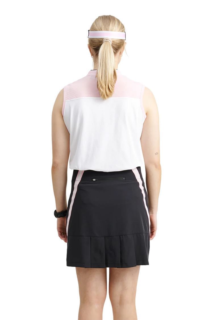 Picture of Abacus Ladies Erin Sleeveless Polo Shirt - Begonia / White