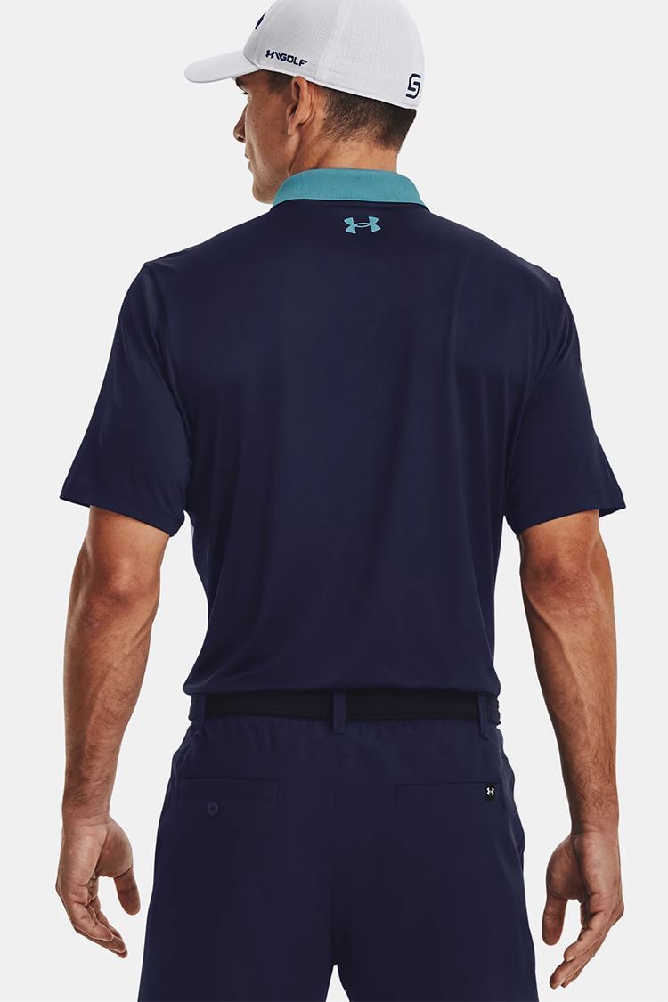 Picture of Under Armour zns Men's UA Performance 3.0 Colour Block Polo - Static Blue / Midnight Navy 433