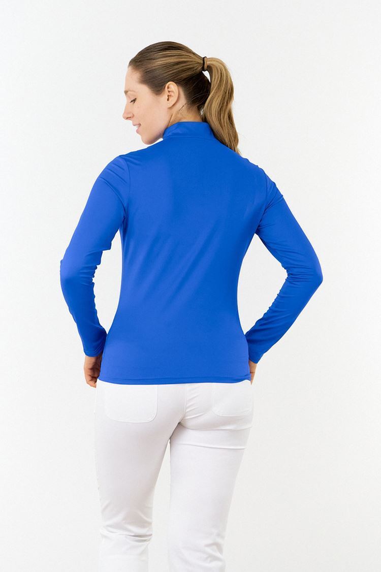 Picture of Pure Golf Ladies Tranquility Plain Midlayer Top - Royal Blue