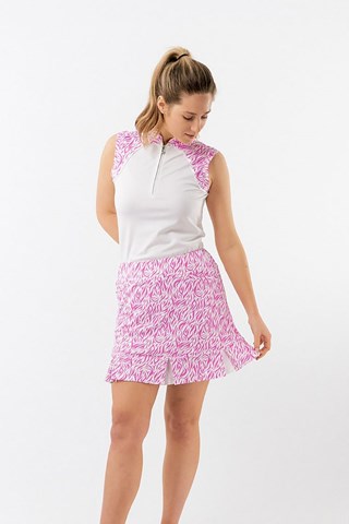 Picture of Pure Golf zns Ladies Alda Pull On Golf Skort - Azalea Zebra - UK Only