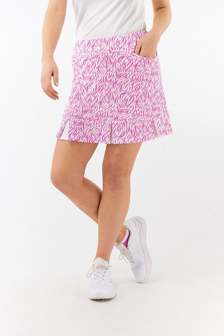 Picture of Pure Golf zns Ladies Alda Pull On Golf Skort - Azalea Zebra - UK Only