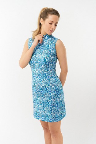 Show details for Pure Golf Ladies Miley Golf Dress - Peacock Swirl - XS Only