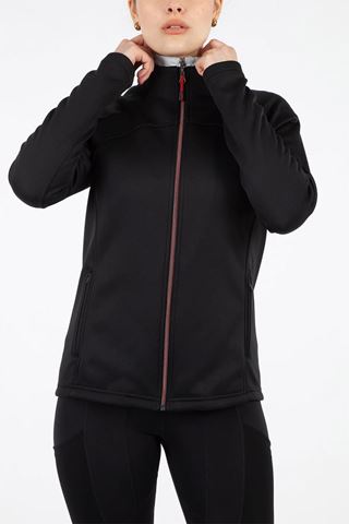 Picture of Sunice Ladies Serena Thermal Fleece Jacket - Black / Real Red 0258
