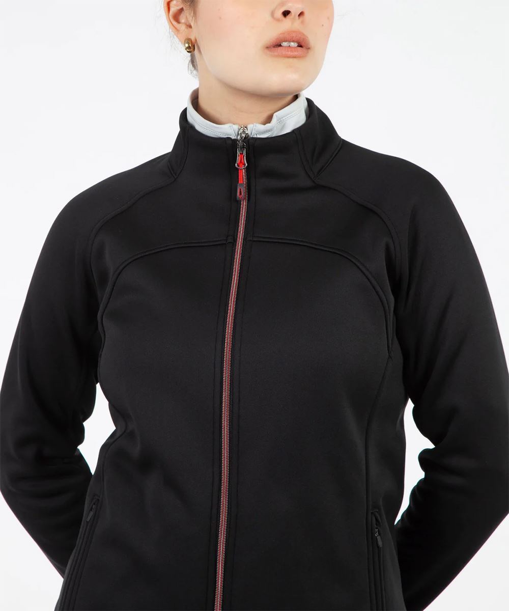 Picture of Sunice Ladies Serena Thermal Fleece Jacket - Black / Real Red 0258